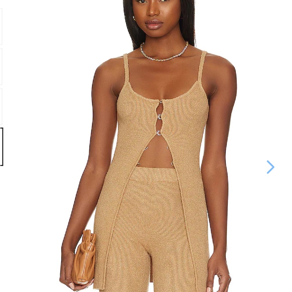 Camila Coelho Persephone Knit Cardigan Tank, Size: S